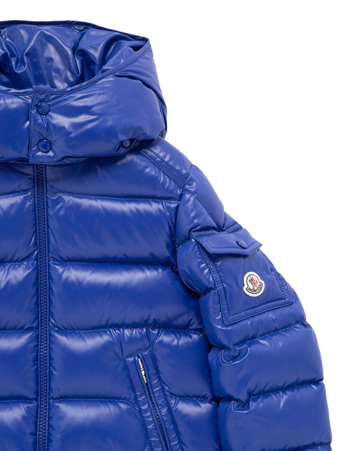 Shop Moncler New Maya Nylon Down Jacket In Electric Blue