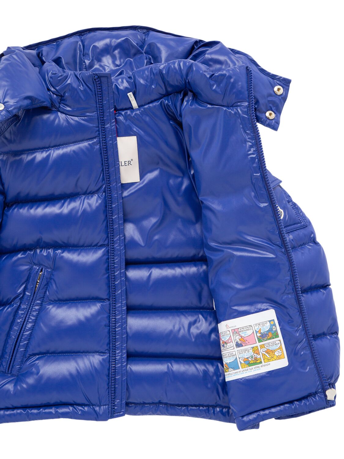 Shop Moncler New Maya Nylon Down Jacket In Electric Blue