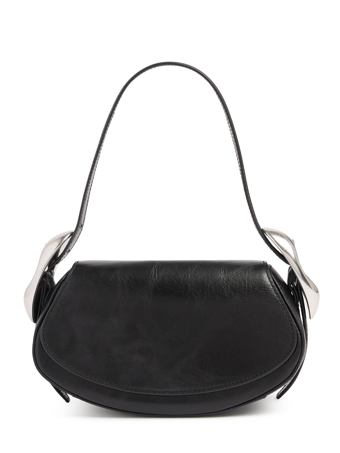 Small Orb Crackled Patent Leather Bag