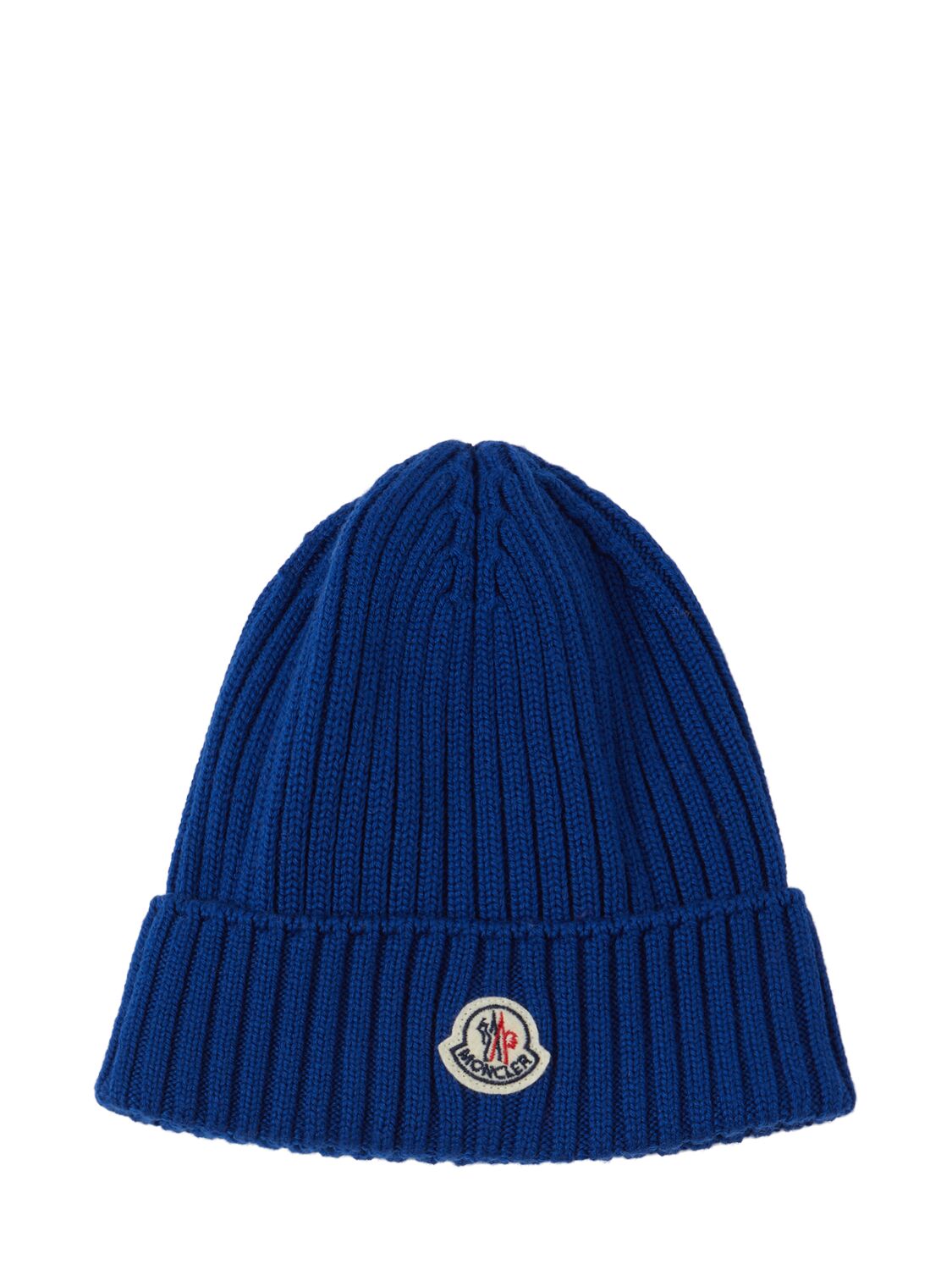 Shop Moncler Extrafine Wool Beanie In Electric Blue