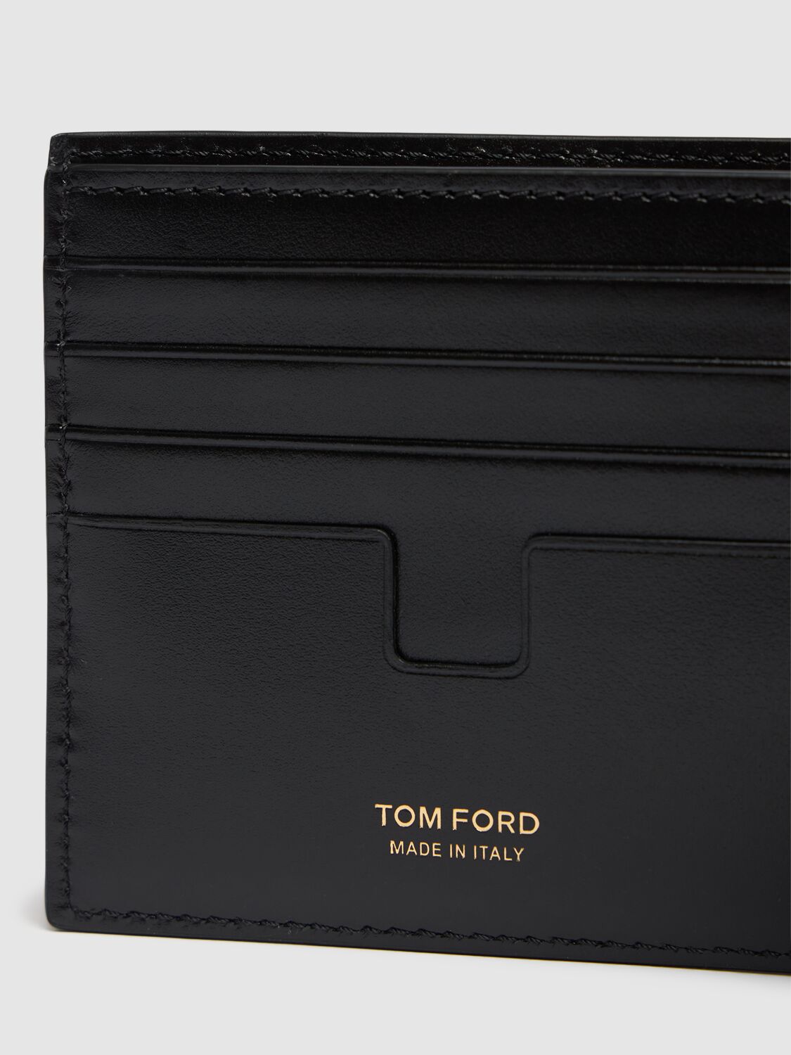 Shop Tom Ford Shiny Croc Embossed Bifold Wallet In Black