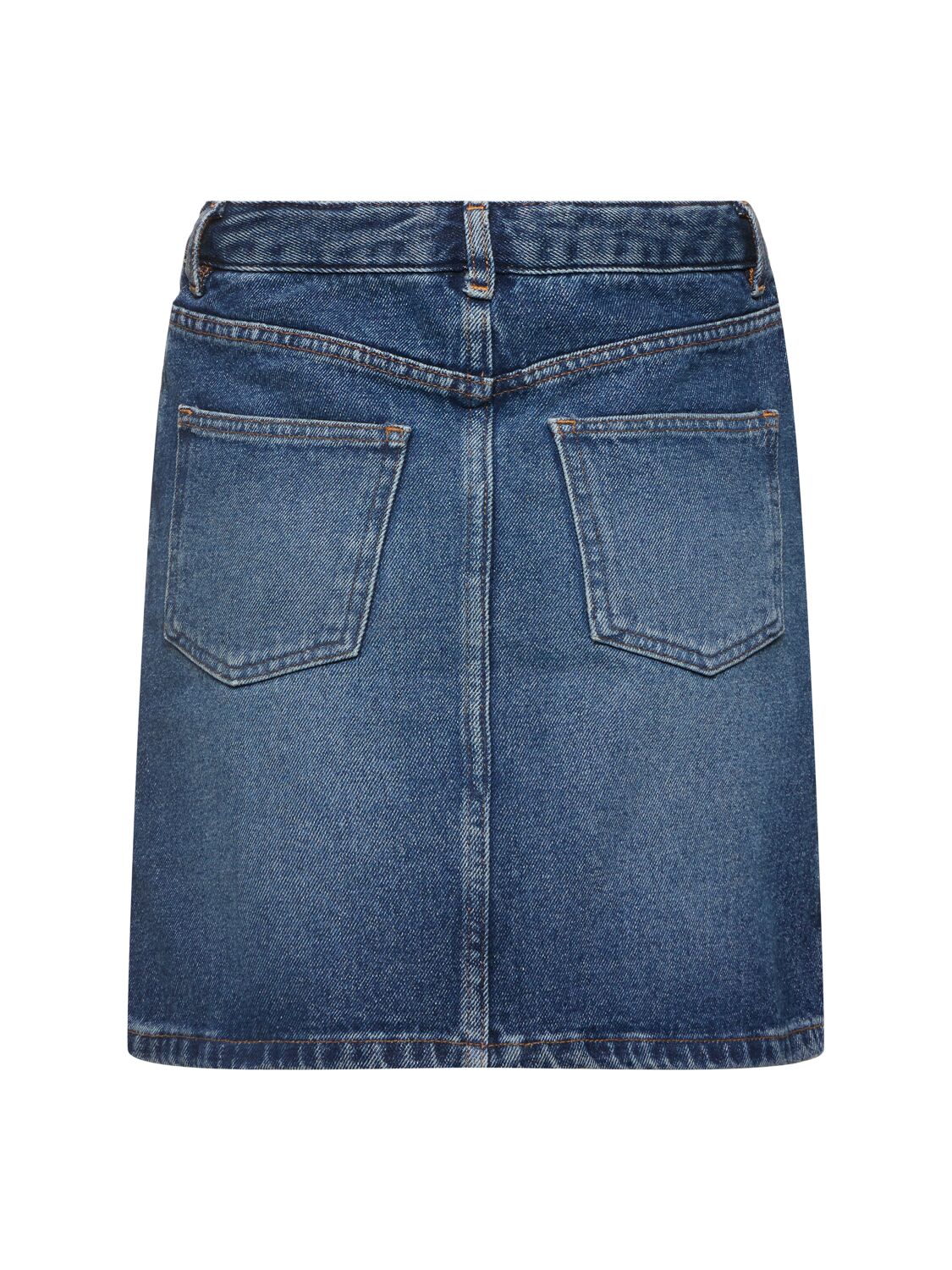 Shop Apc Standard Denim Skirt In 蓝色