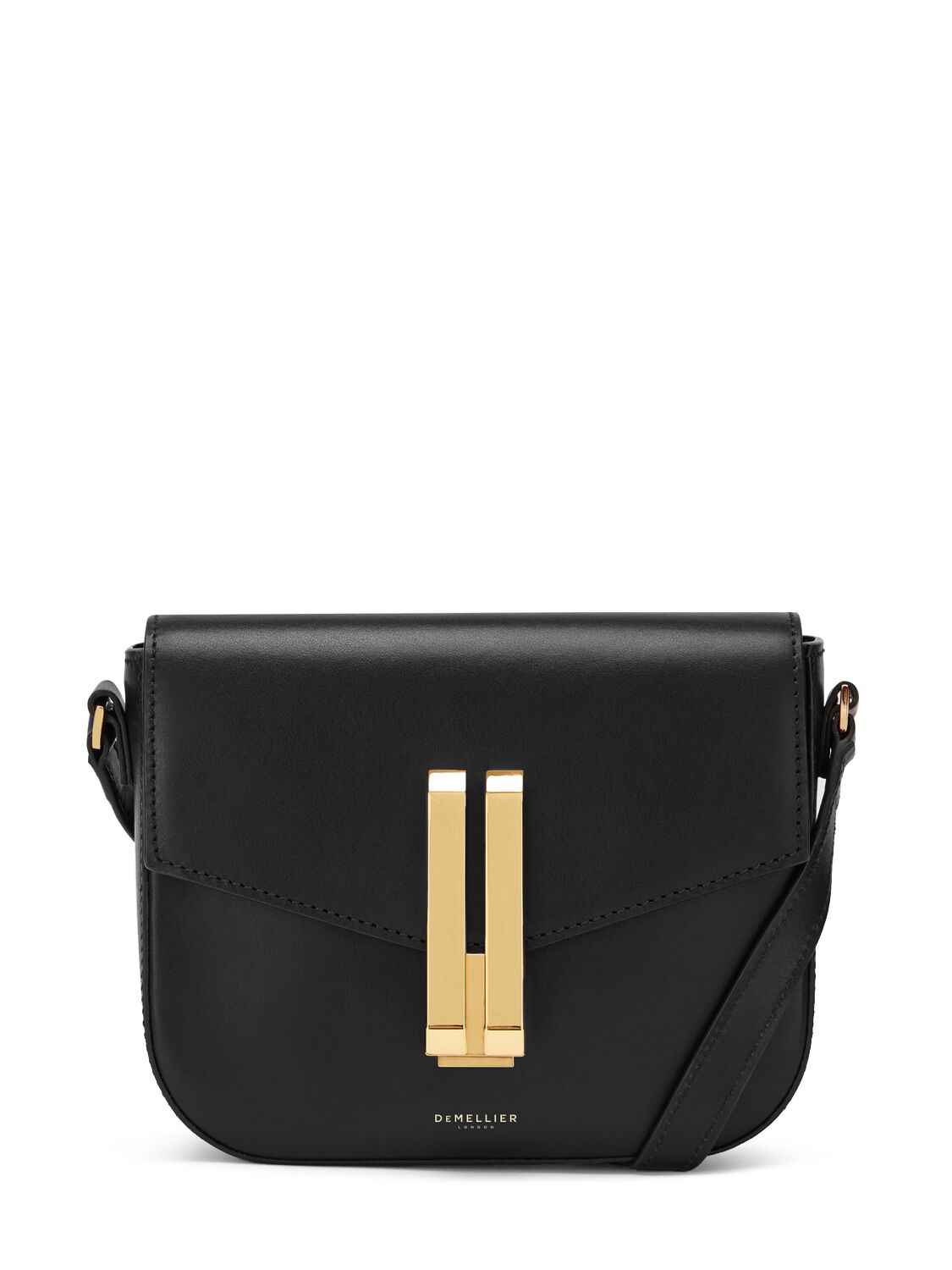 Demellier Small Vancouver Smooth Leather Bag In Black Smooth