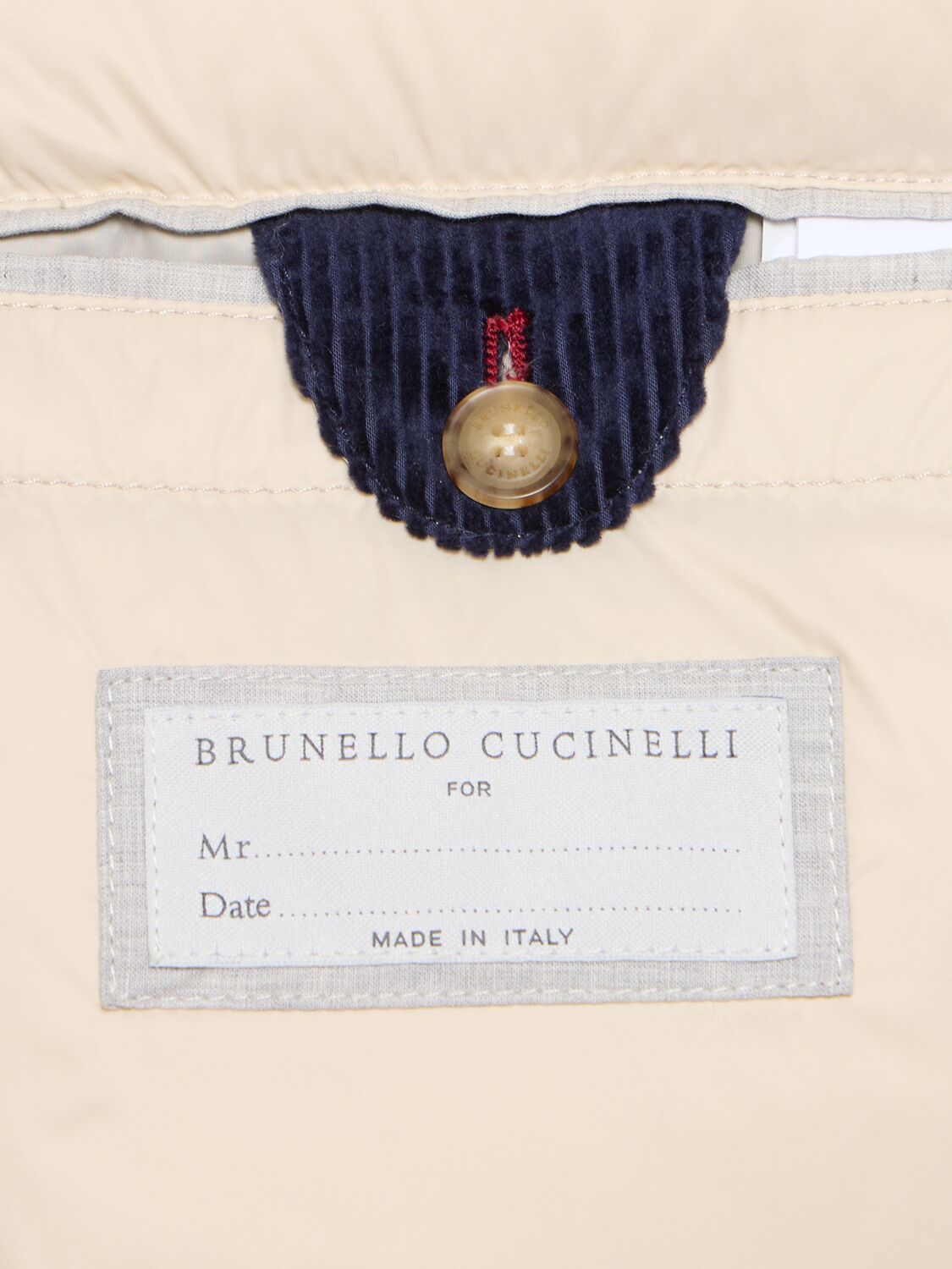 Shop Brunello Cucinelli Padded Corduroy Vest In Blue