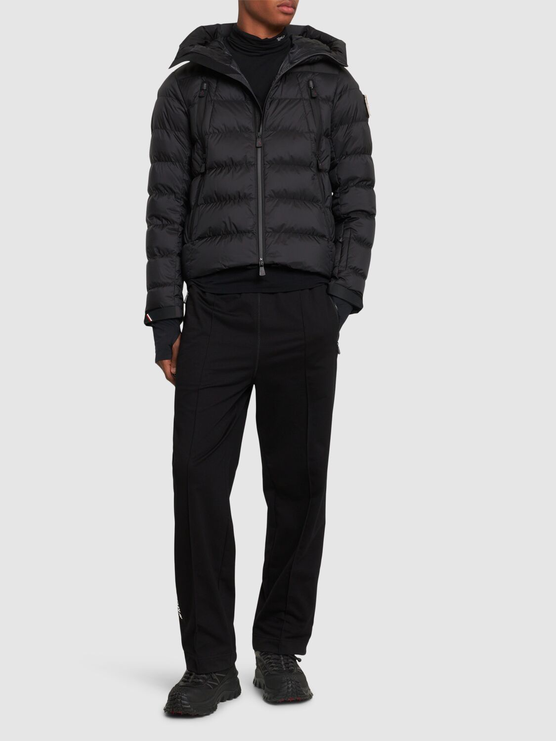 Shop Moncler Camurac Nylon Down Ski Jacket In Black