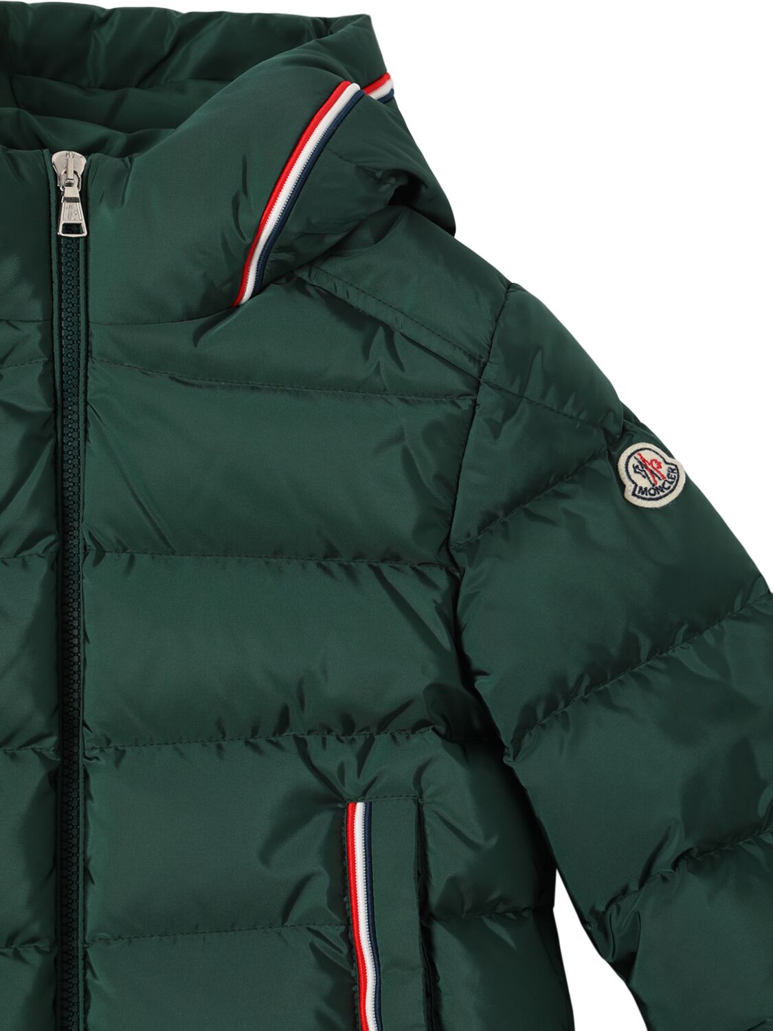 Shop Moncler Merary Nylon Down Jacket In Leaf Green