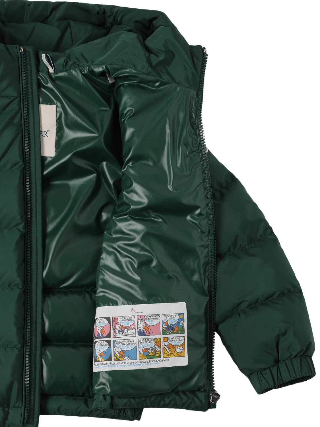 Shop Moncler Merary Nylon Down Jacket In Leaf Green