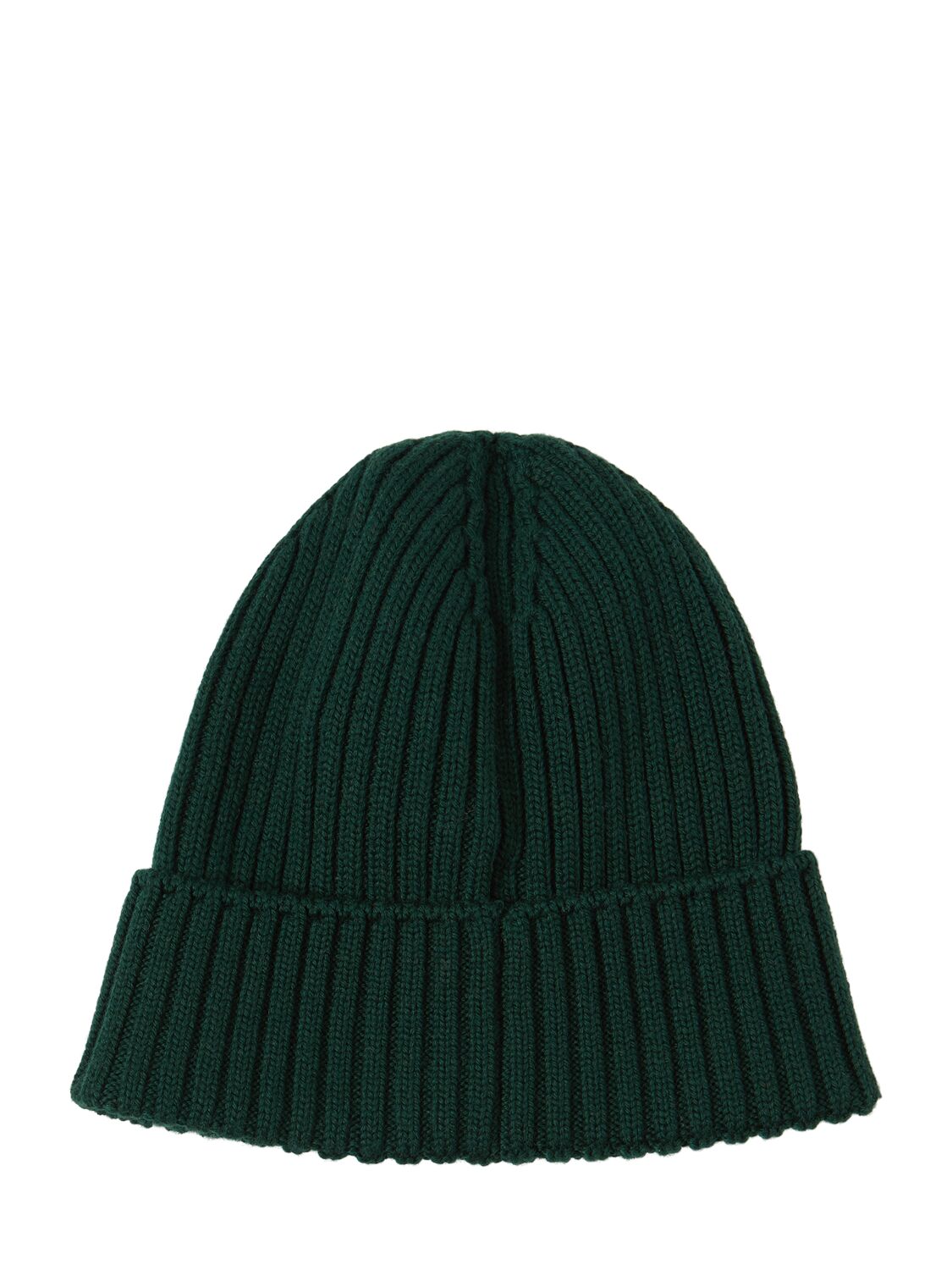 Shop Moncler Extrafine Wool Beanie In Emerald