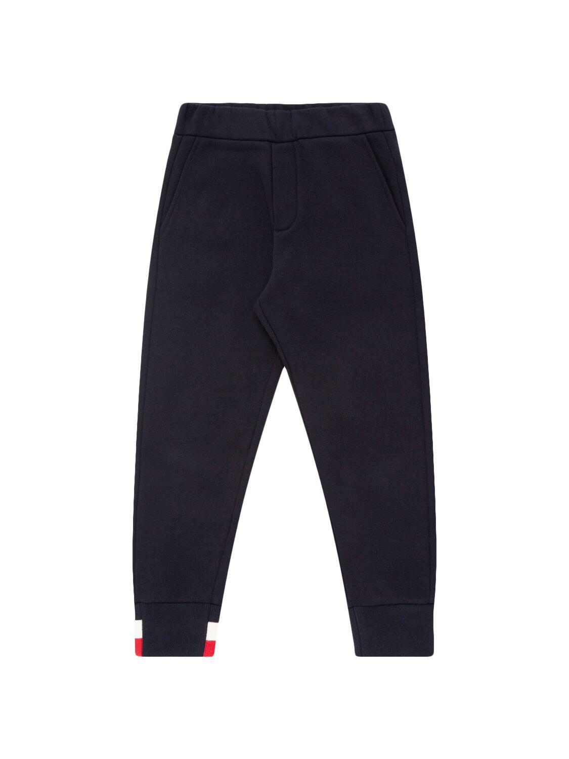 Shop Moncler Brushed Cotton Fleece Sweatpants In Midnight Blue