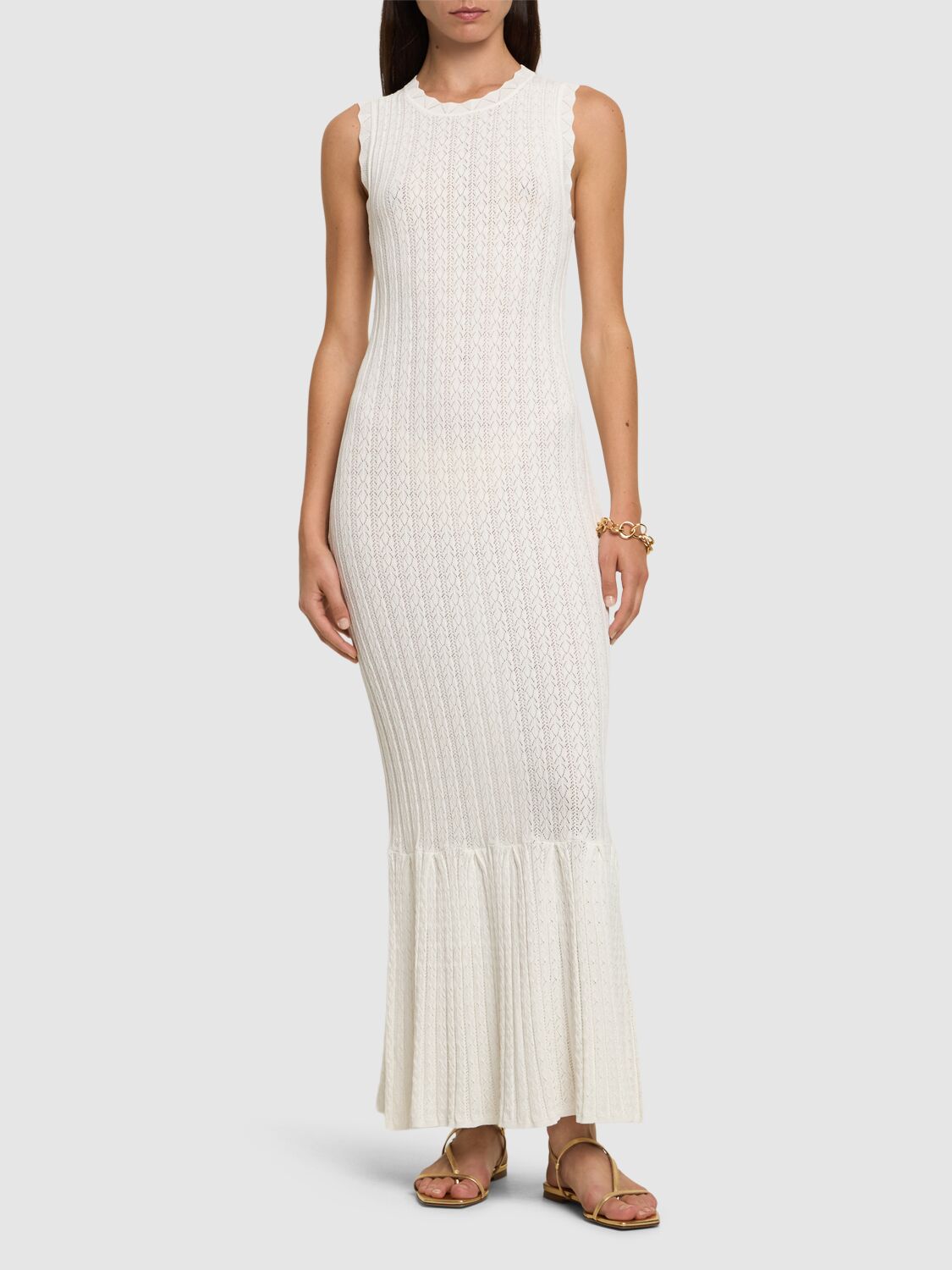 LOULOU STUDIO MOLINO VISCOSE BLEND MIDI DRESS 