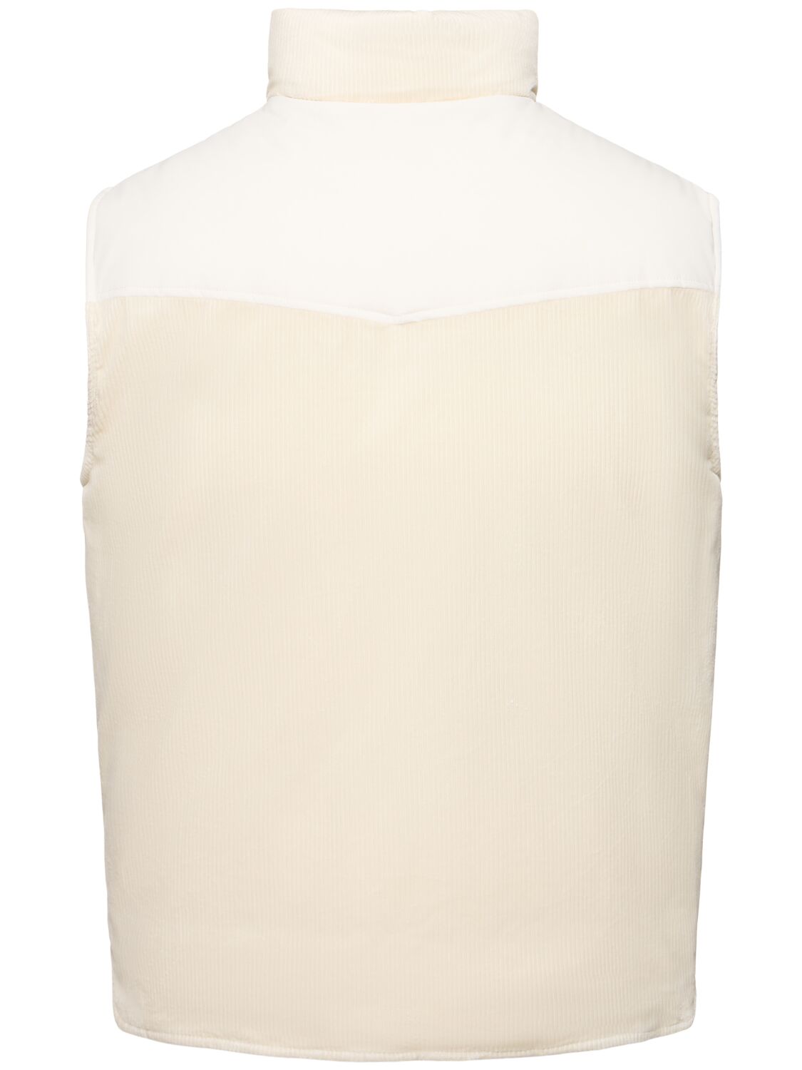 Shop Brunello Cucinelli Padded Corduroy Vest In Beige