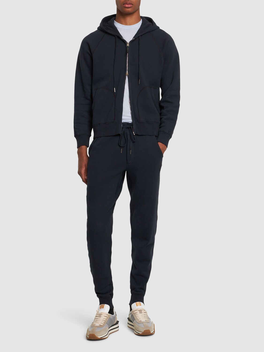 Shop Tom Ford Vintage Garment Dyed Sweatpants In Space Blue