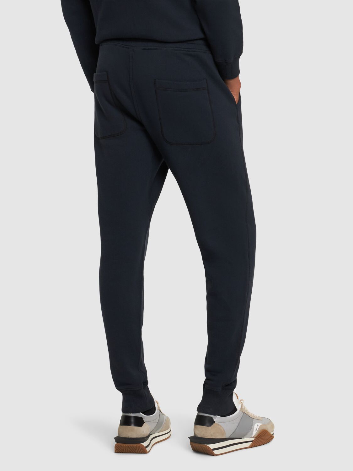 Shop Tom Ford Vintage Garment Dyed Sweatpants In Space Blue