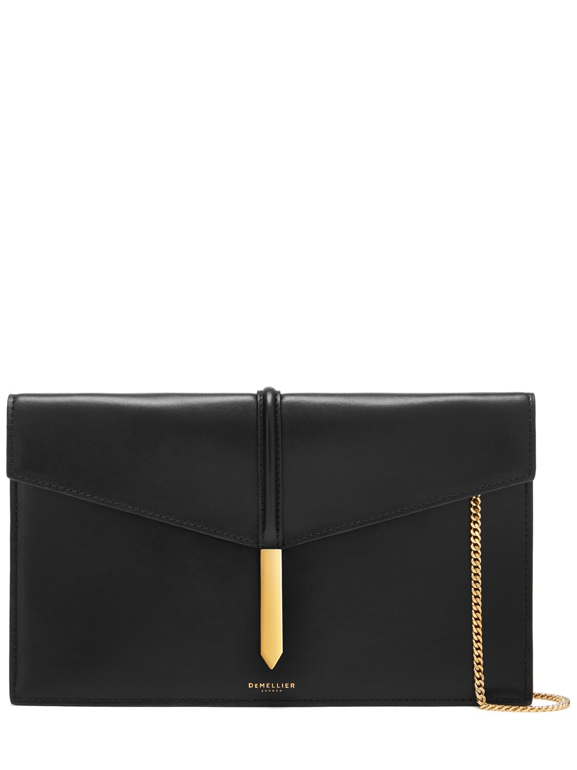 Demellier Tokyo Smooth Leather Clutch In Black