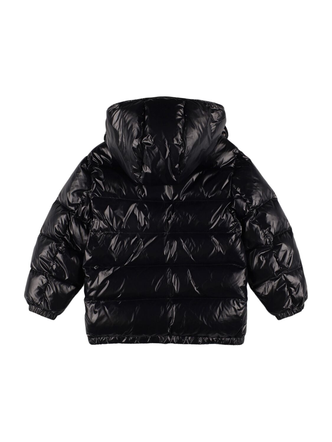 Shop Dolce & Gabbana Hooded Poly Puffer Down Jacket In Black