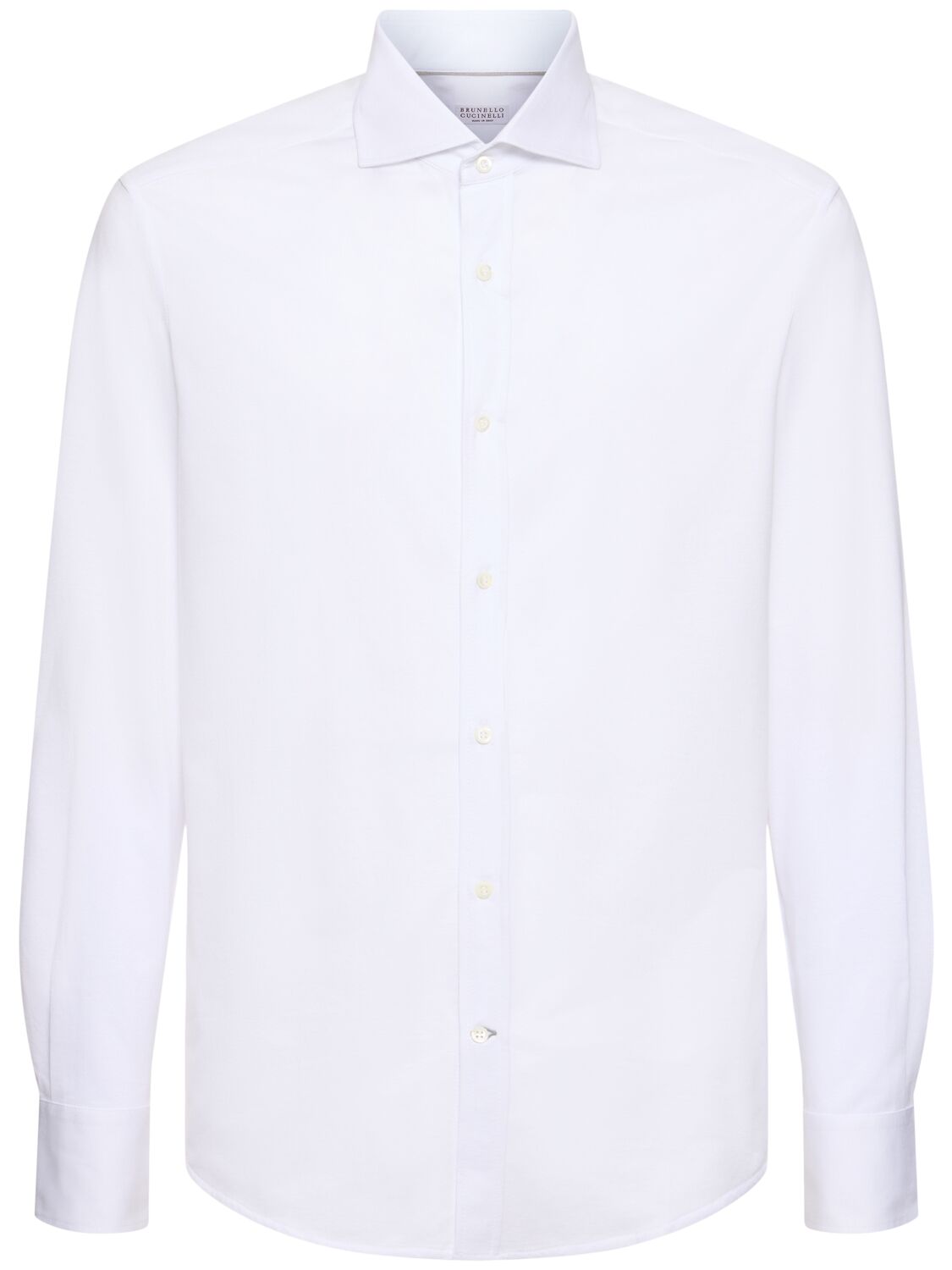 Brunello Cucinelli Cotton Jersey Shirt In White