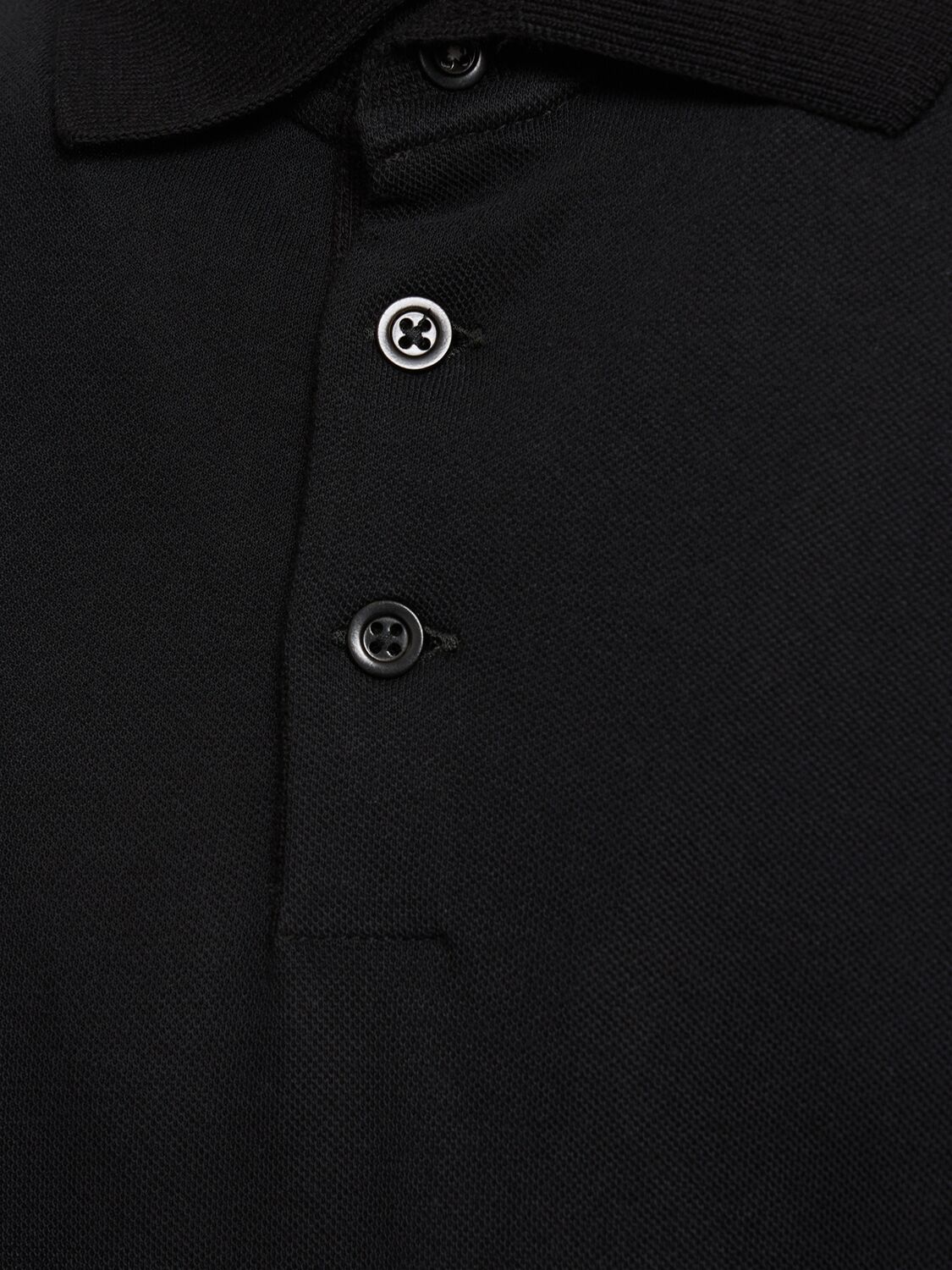 Shop Brunello Cucinelli Cotton Piquet Polo In Black