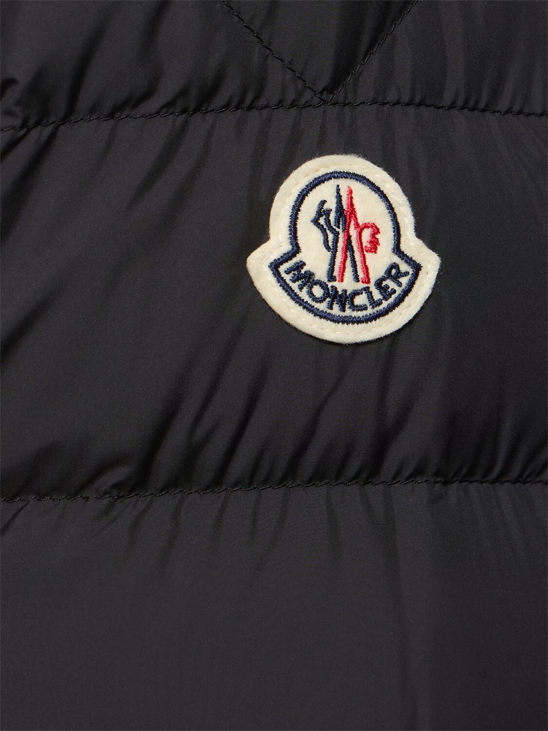 Shop Moncler Glarey Tech Down Jacket In Black