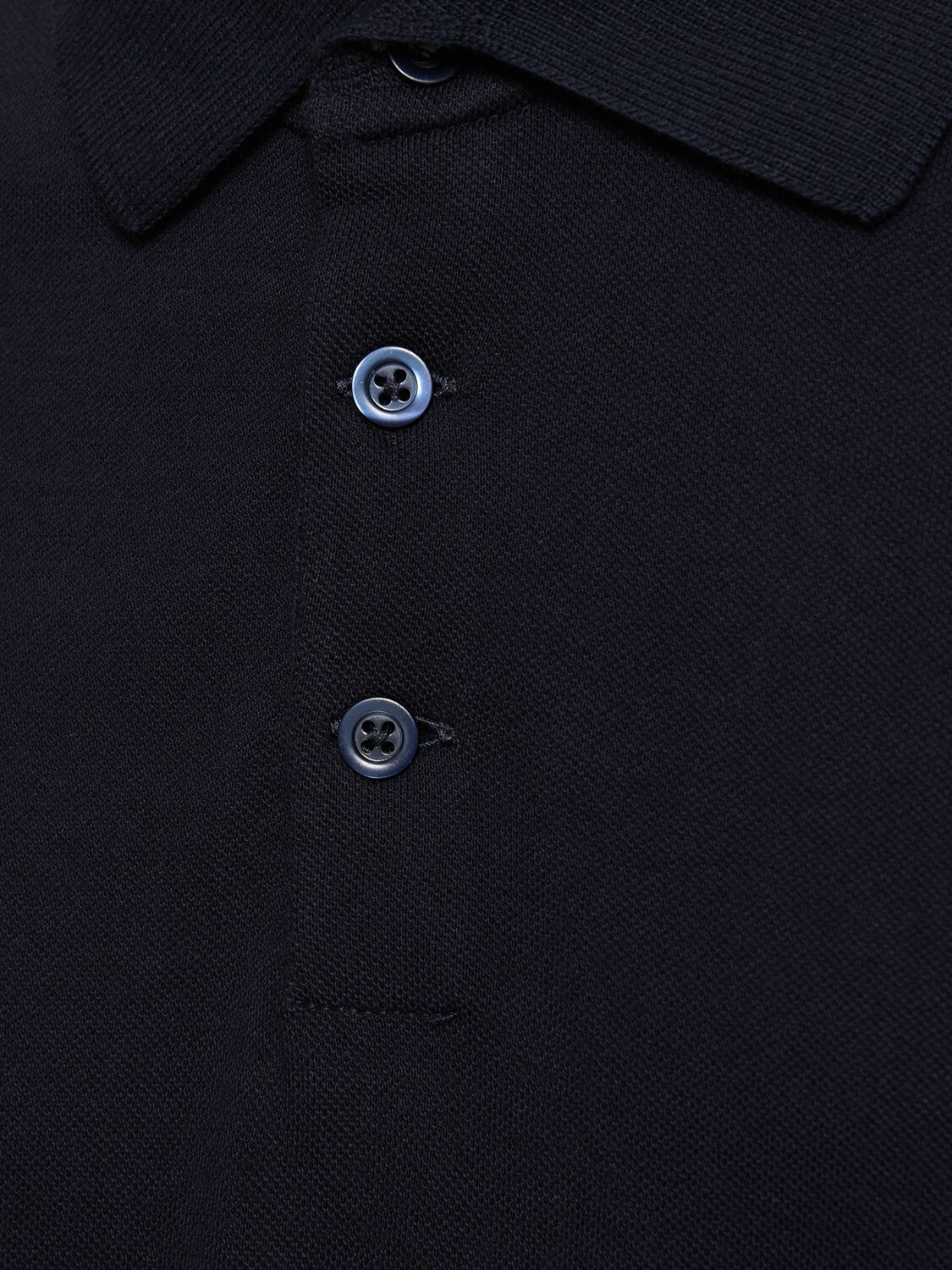 Shop Brunello Cucinelli Cotton Piquet Polo In Navy