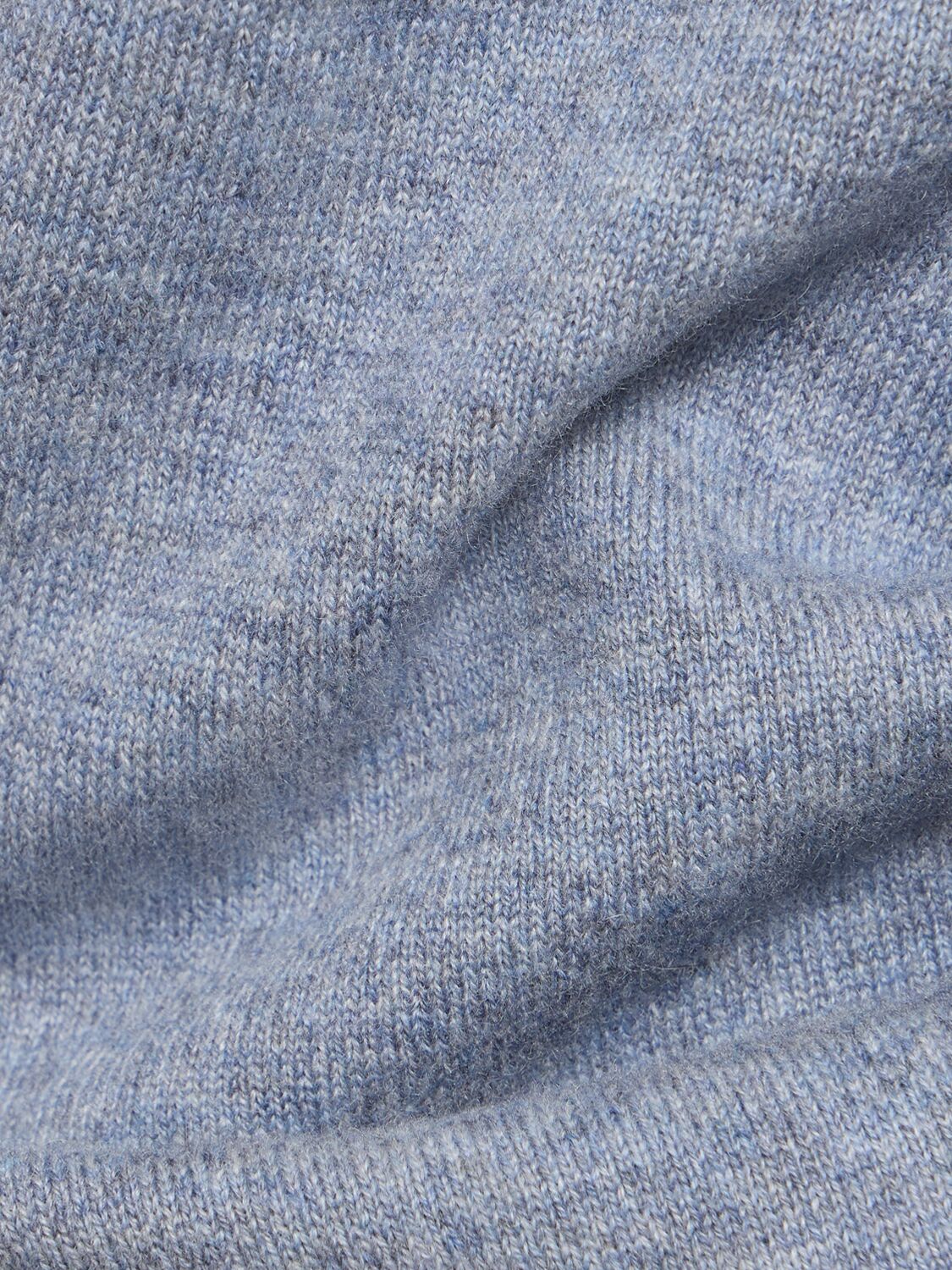 Shop Brunello Cucinelli Fine Cashmere Crewneck Sweater In Light Blue