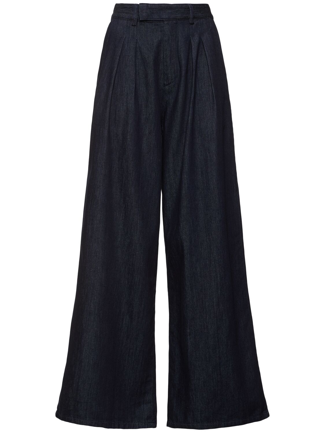 Nolan Pleated Cotton Denim Pants