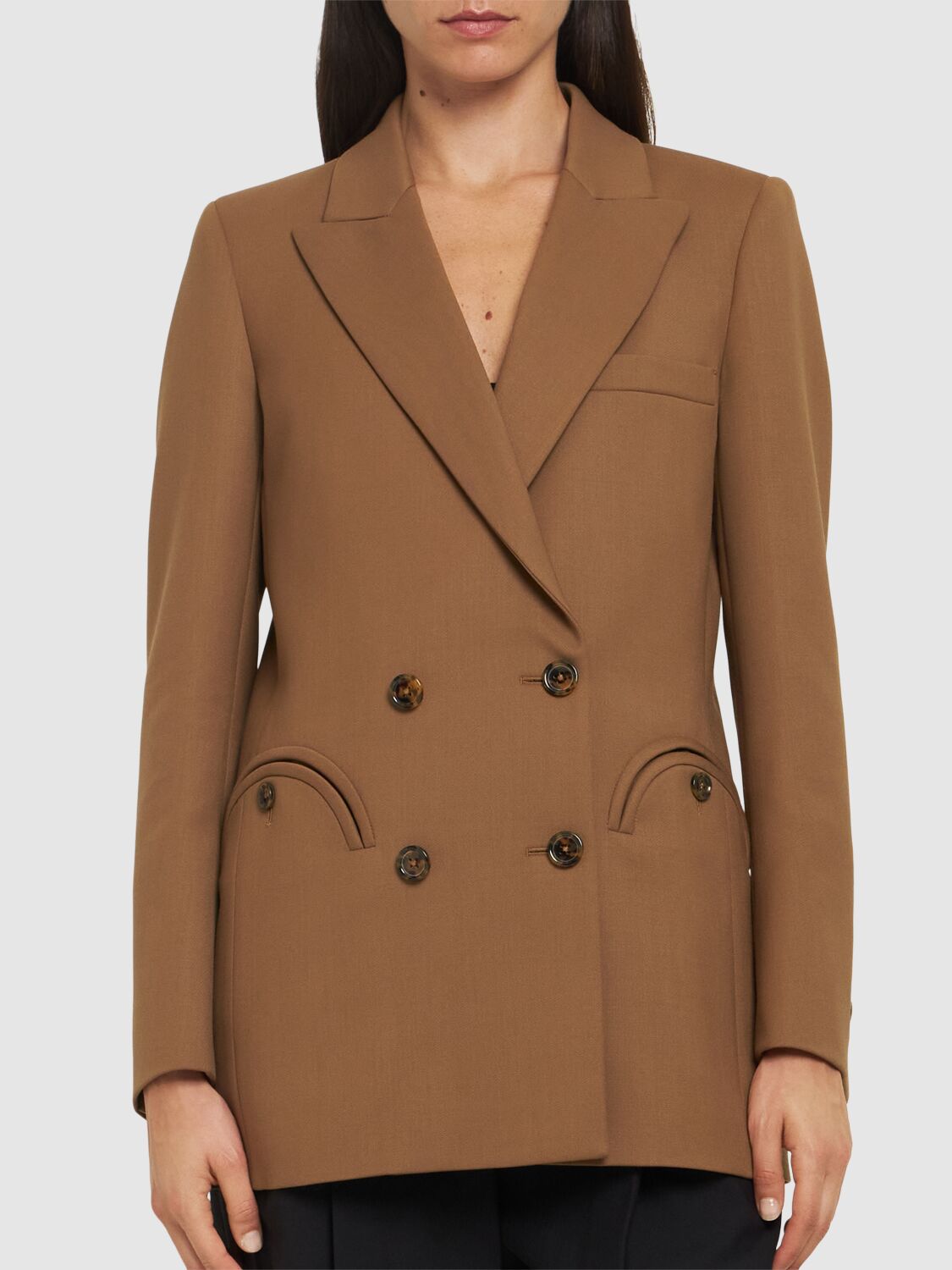 Shop Blazé Milano Jay Everyday Wool Blend Jacket In Camel