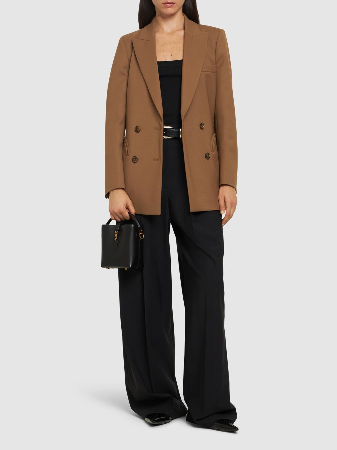 Shop Blazé Milano Jay Everyday Wool Blend Jacket In Camel