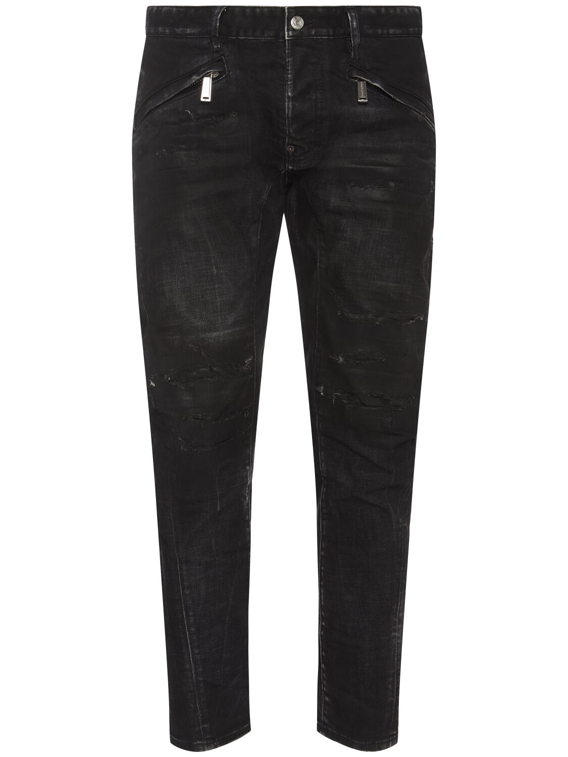 Dsquared2 Tidy Biker Jeans In Black