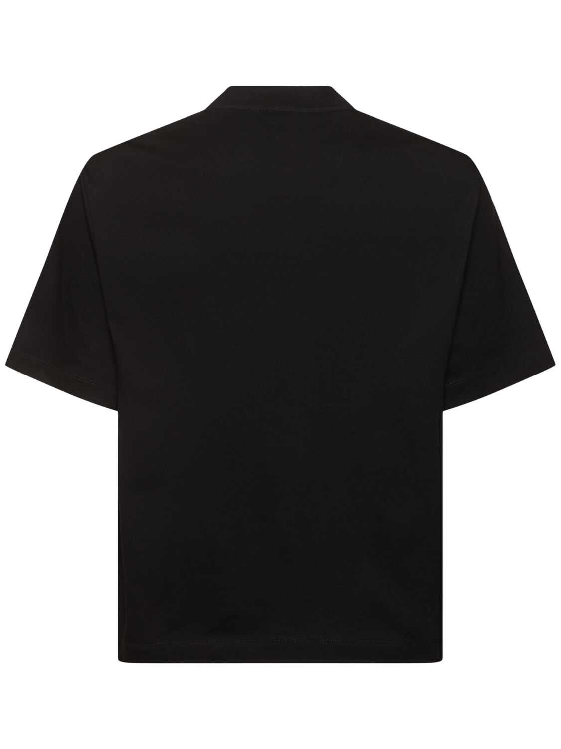 Shop Versace Compact Cotton Jersey T-shirt In Black