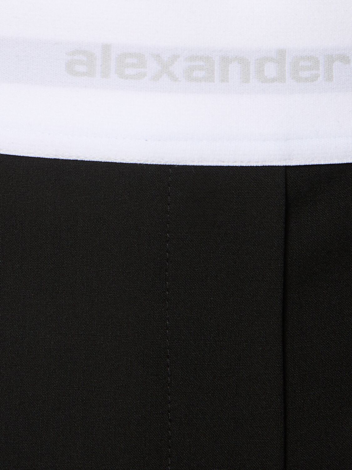 Shop Alexander Wang High Waisted Pleated Wool Pants In 黑色