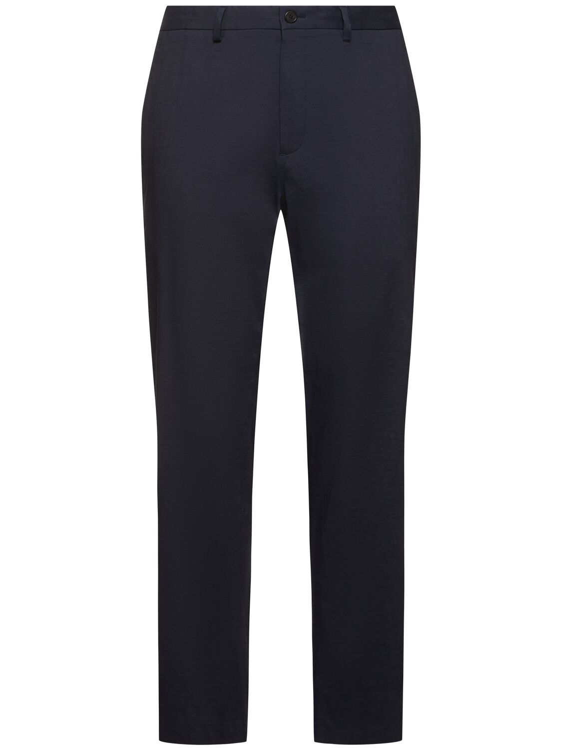 Theory Curtis Straight Linen Blend Pants In Navy