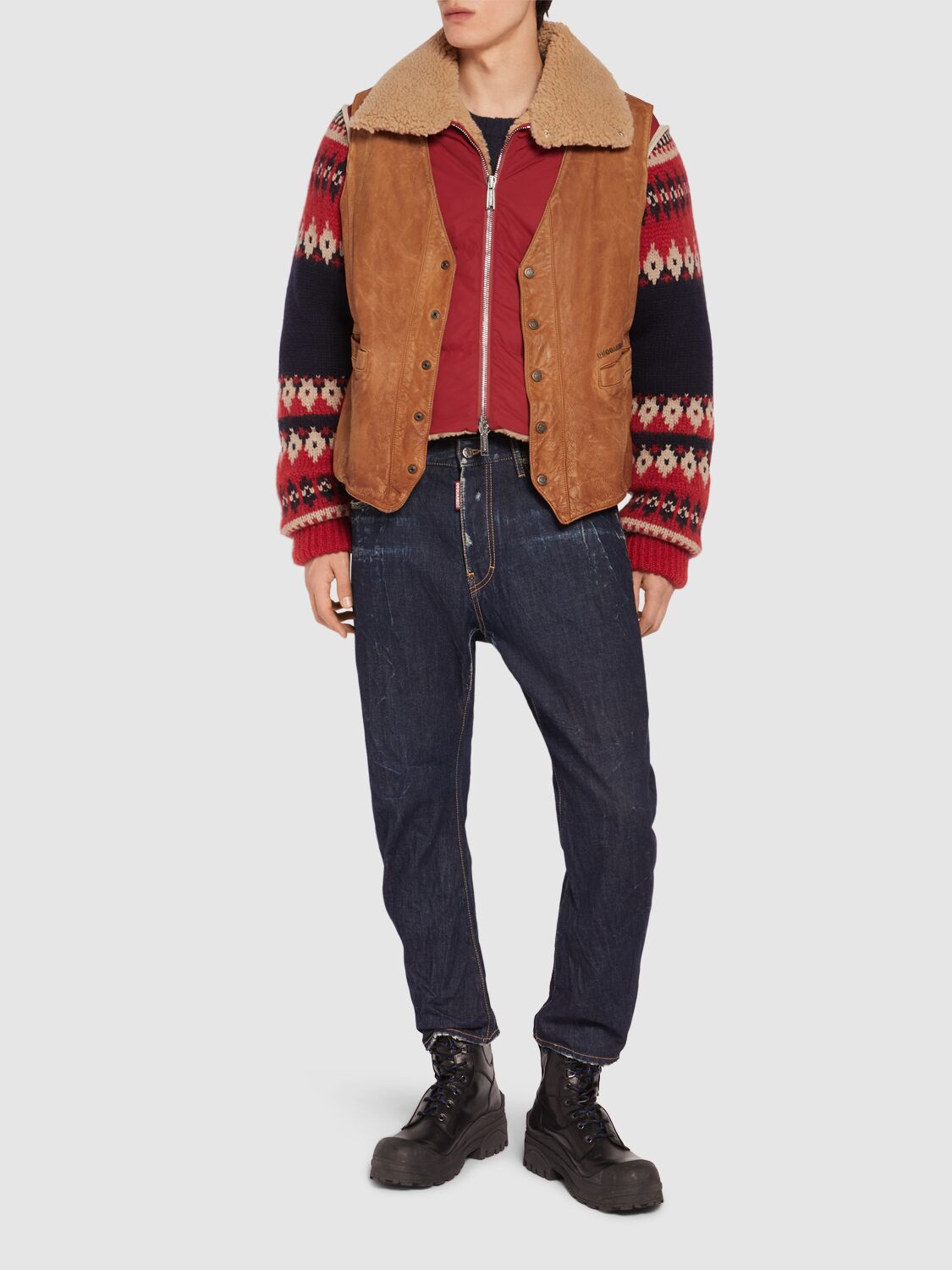 Shop Dsquared2 Canadian Down Kaban Jacket In Ruby