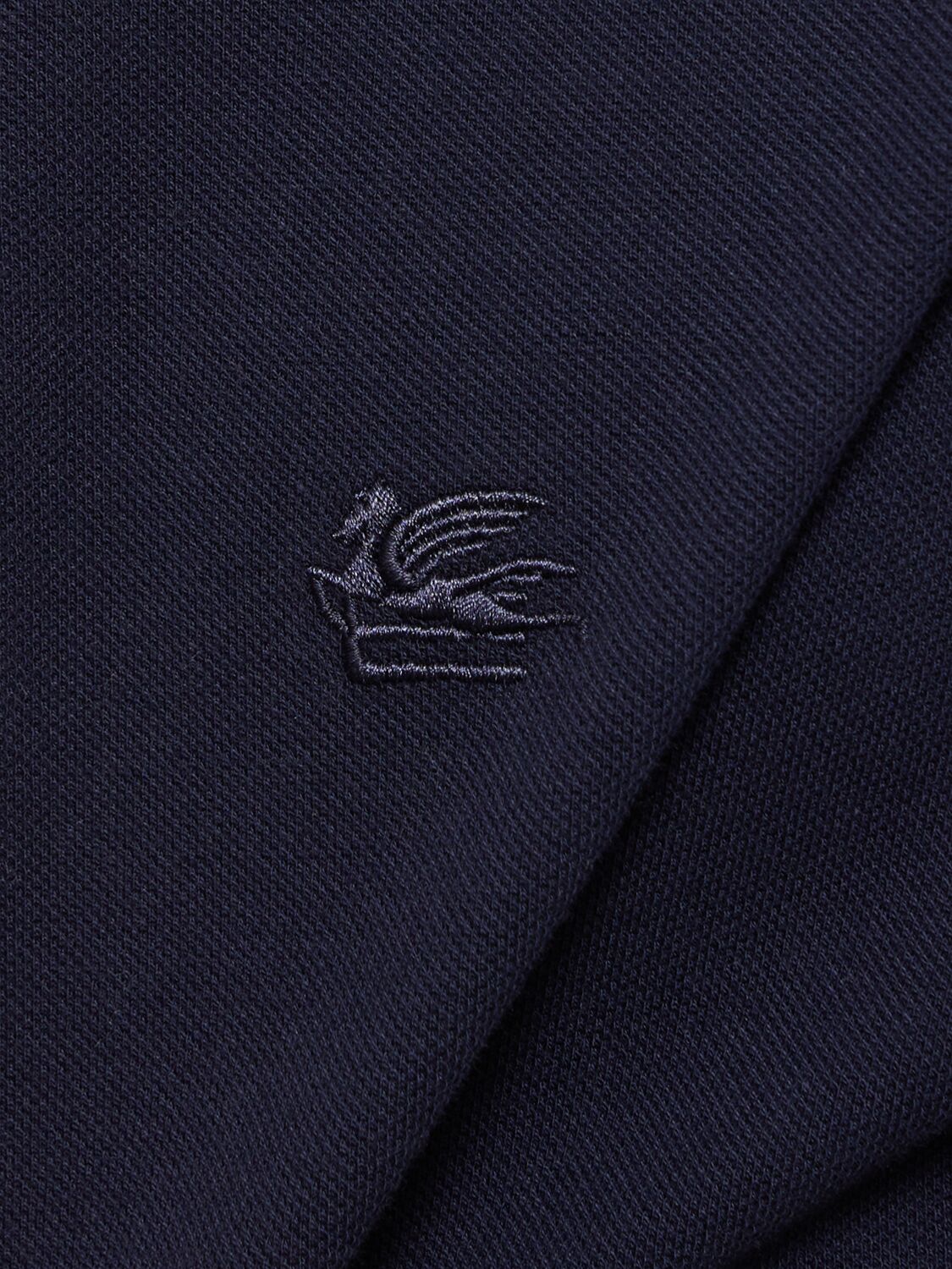 Shop Etro Cotton Polo In Dark Blue