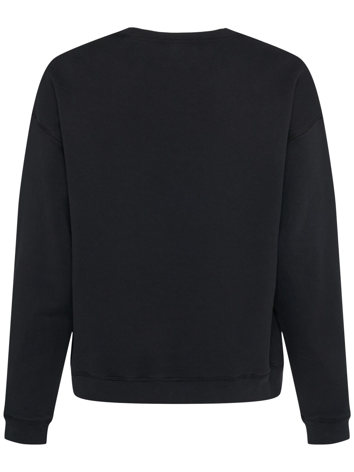 Shop Dsquared2 Relaxed Fit Cotton Crew Sweatshirt In Black