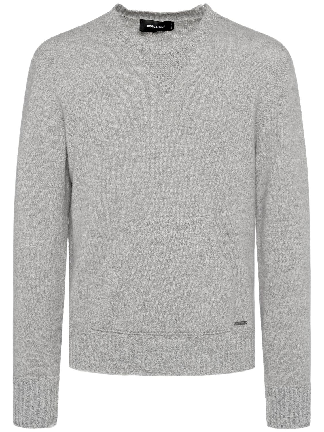 Dsquared2 Wool & Cashmere Crewneck Sweater In Grey