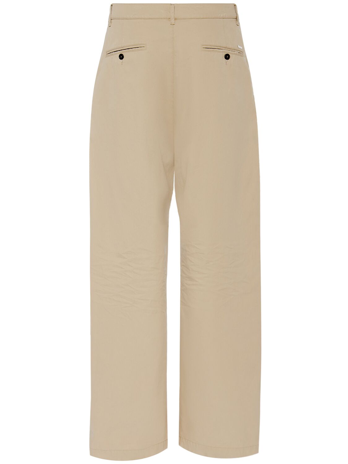 Shop Dsquared2 Distressed Oversized Cotton Chino Pants In Desert Tan