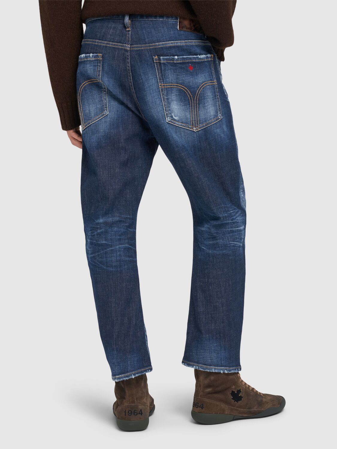 Shop Dsquared2 Bro Jeans In Navy