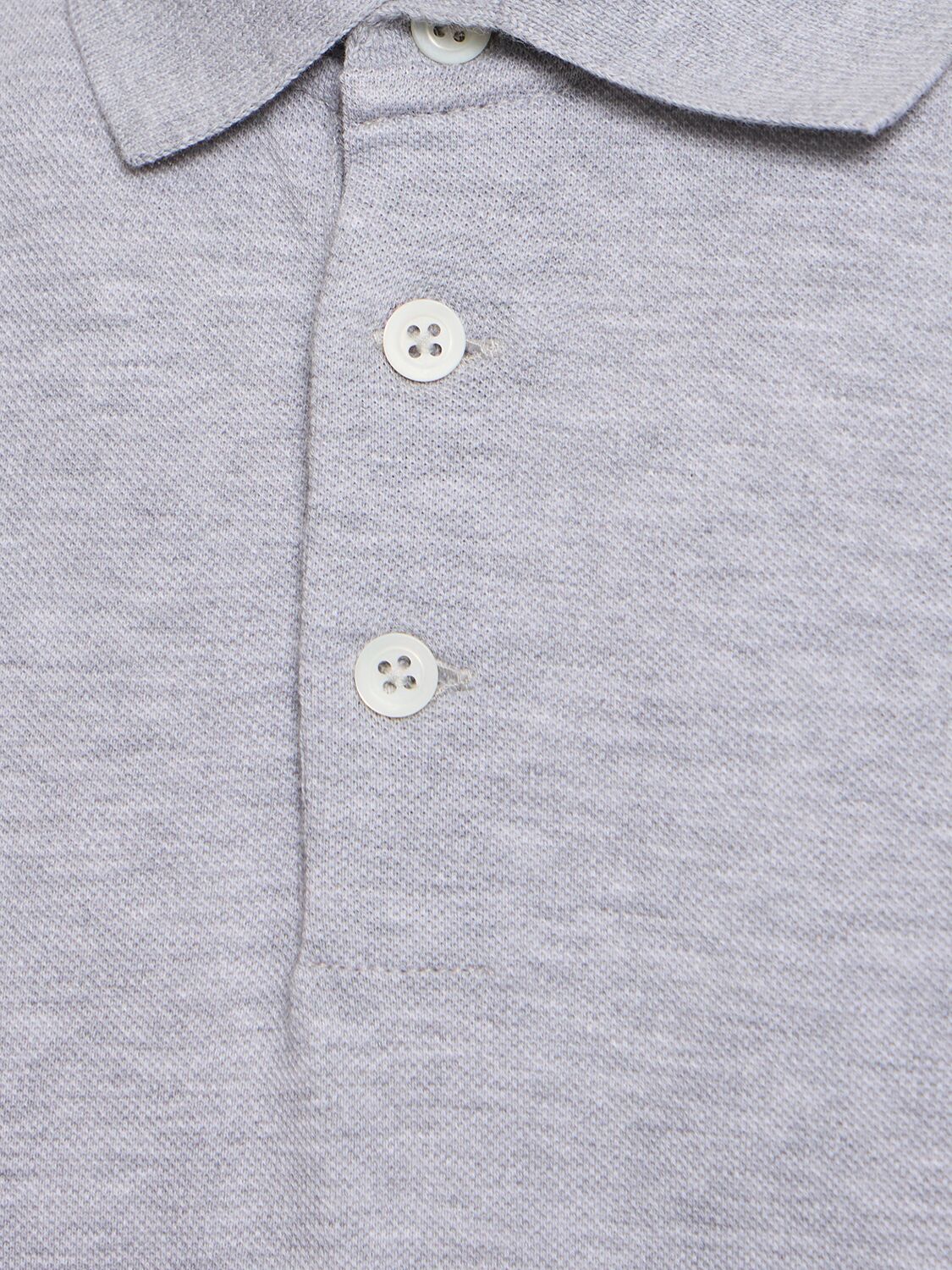 Shop Brunello Cucinelli Cotton Piquet Polo In Grey