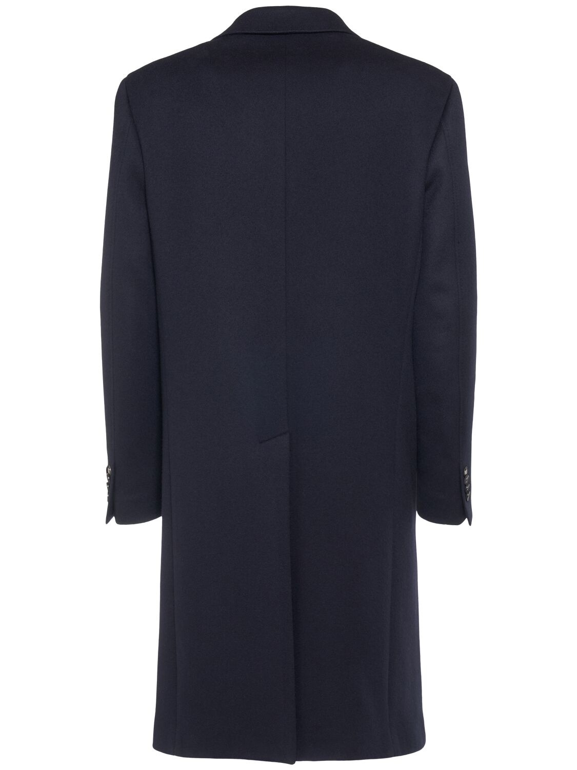 Shop Etro Roma Cashmere Peak Lapel Coat In Dark Blue