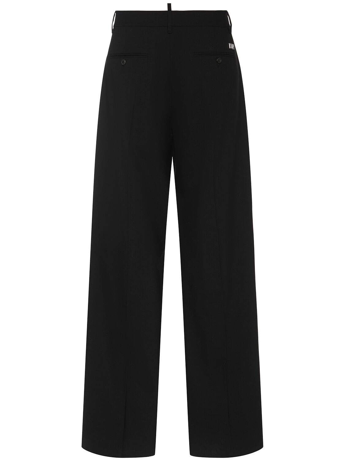 Shop Dsquared2 Wool Blend Fluid Pants In Black