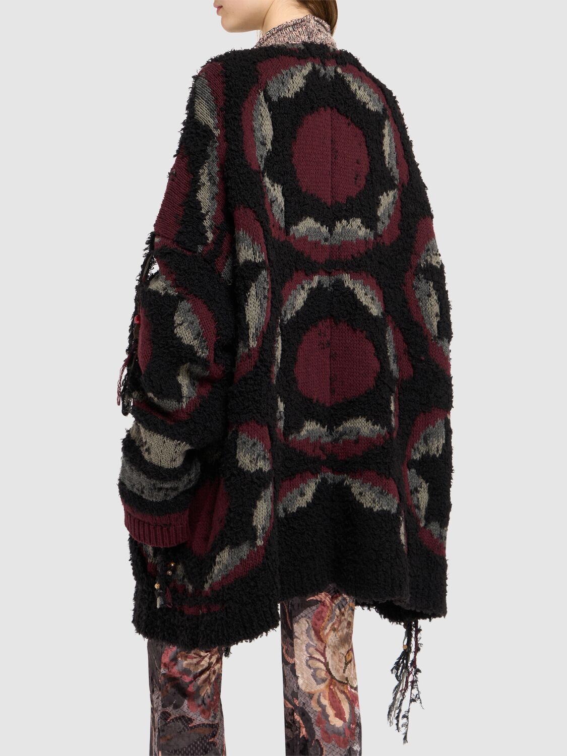 Shop Etro Wool Blend Cardigan In Multicolor