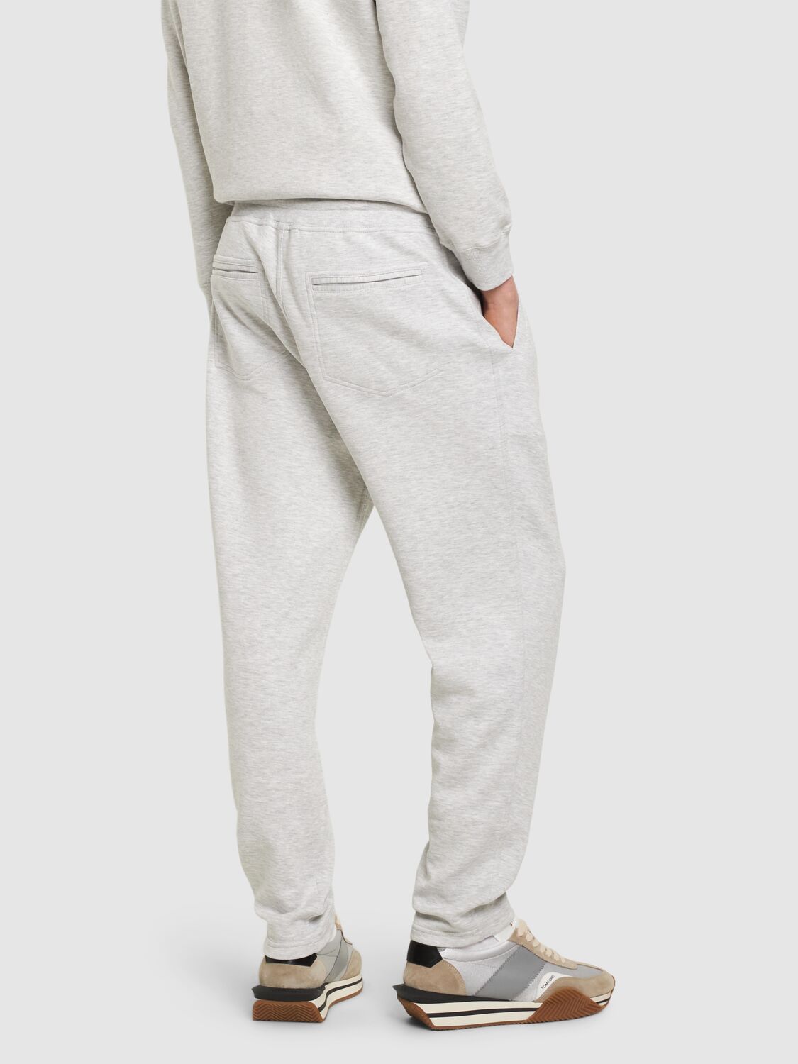 Shop Brunello Cucinelli Leisure Sweatpants In Grigio Perla