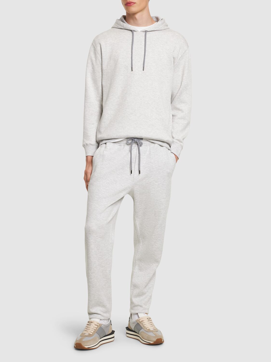 Shop Brunello Cucinelli Leisure Sweatpants In Grigio Perla