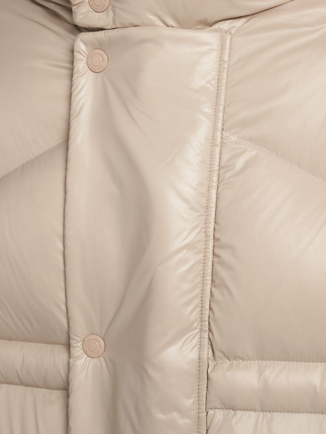 Shop Dsquared2 Kaban Down Jacket In Beige