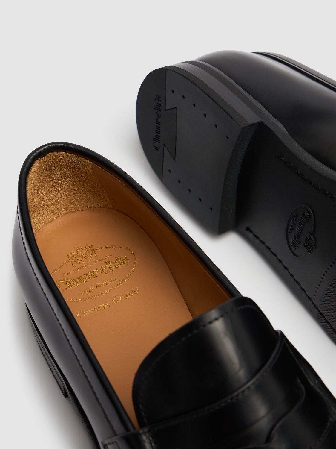 Shop Church's Gateshead Leather Loafers In Black