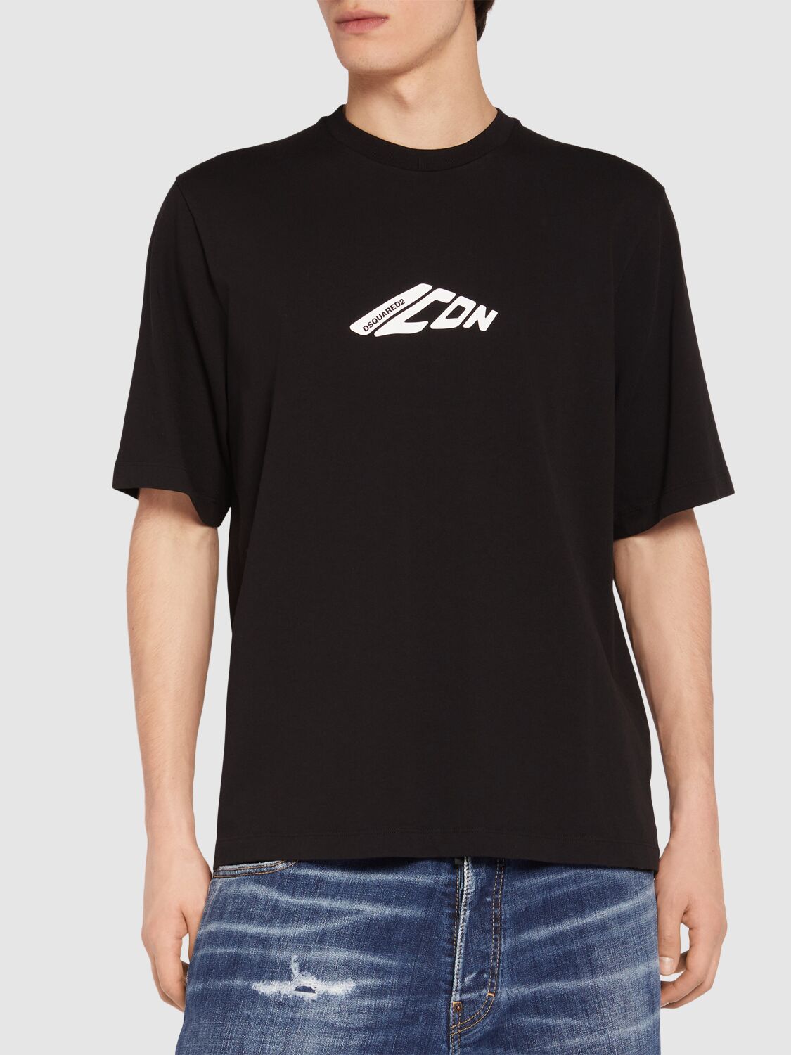 Shop Dsquared2 Loose Fit Icon Logo T-shirt In Black