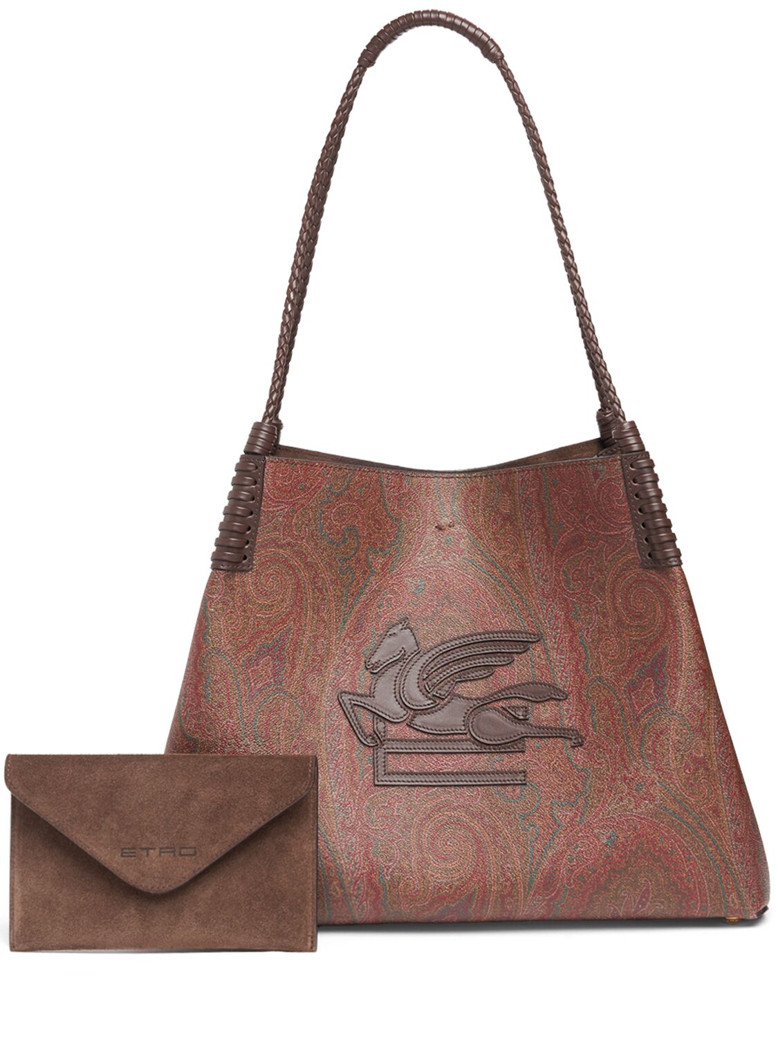 Shop Etro Medium Libra Arnica Shoulder Bag In Brown