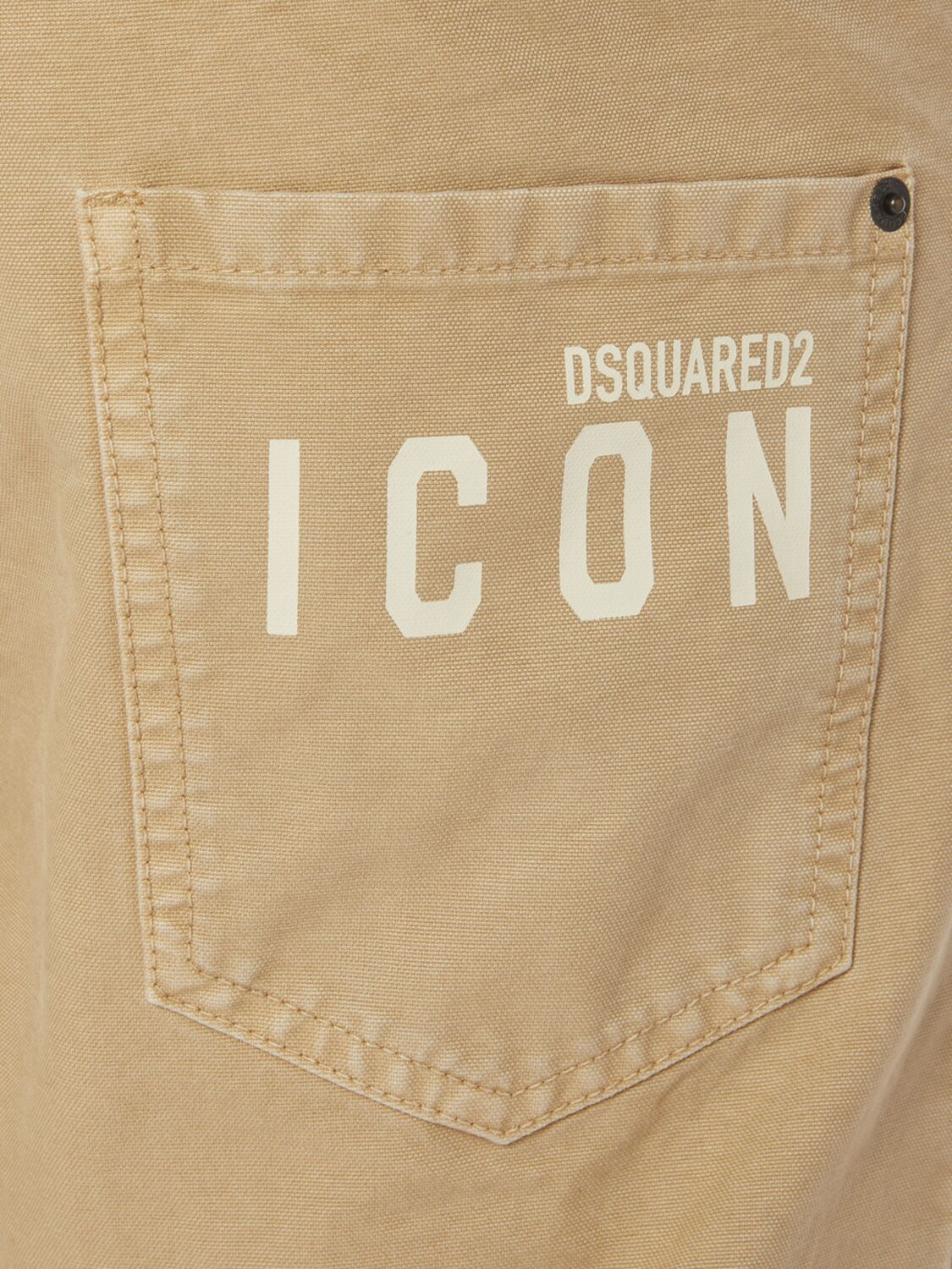 Shop Dsquared2 642 Cotton Pants In Beige