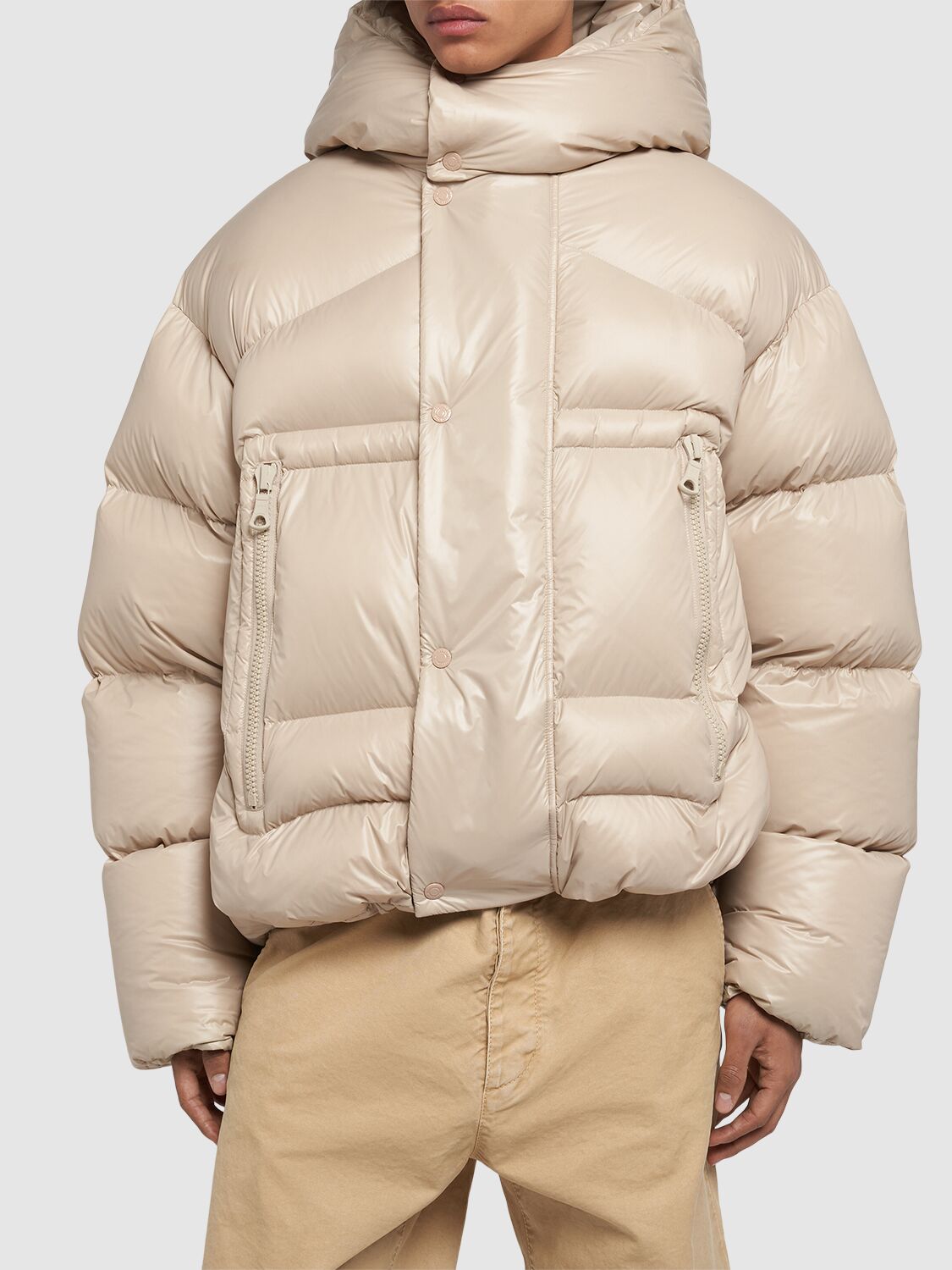 Shop Dsquared2 Kaban Down Jacket In Beige