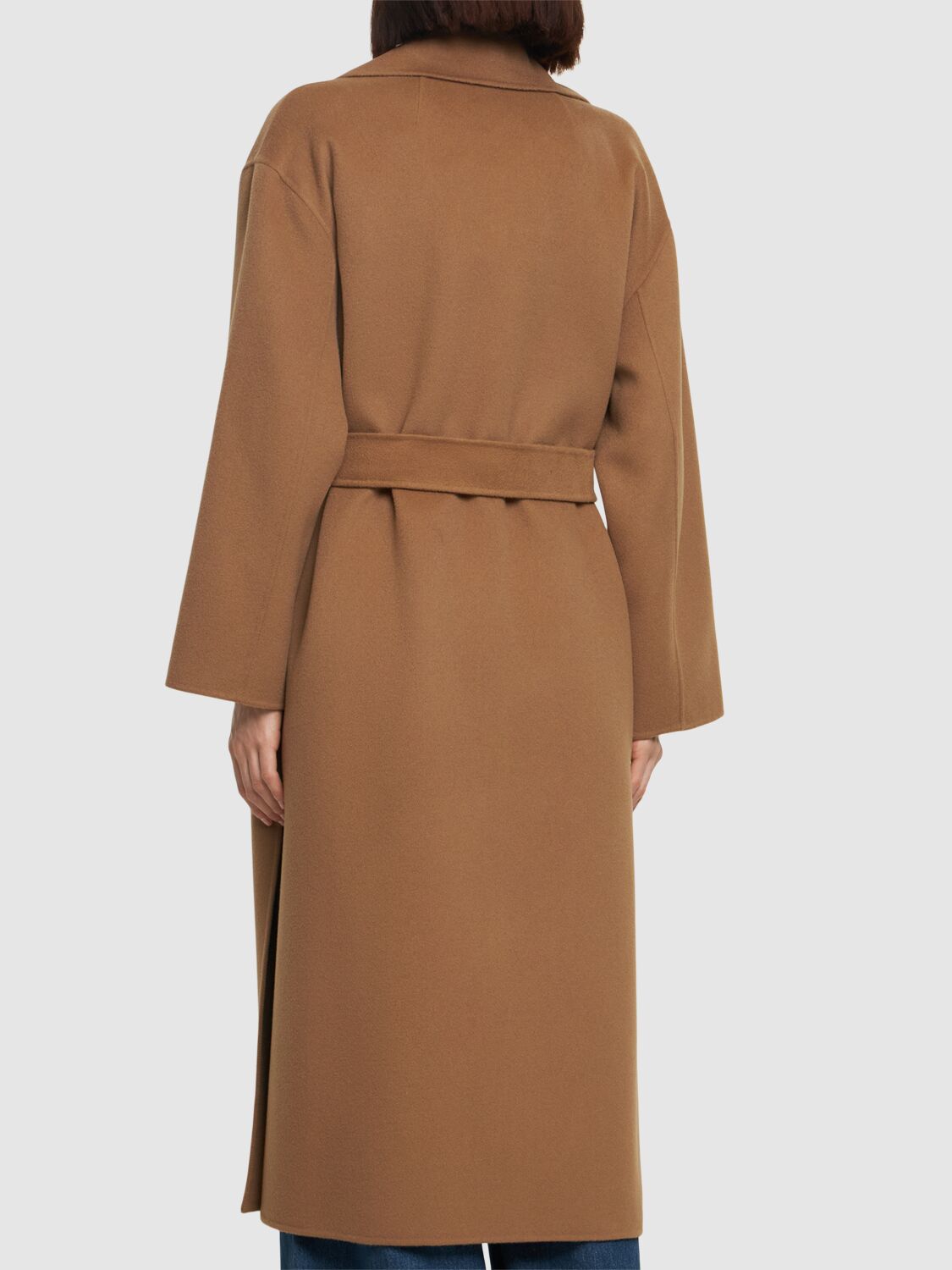 Shop 's Max Mara Olanda Wool Belted Coat In Camel